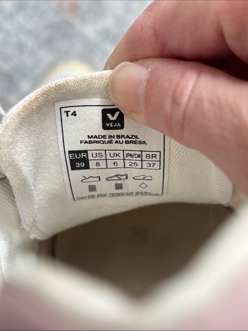 Veja Esplar SE White Canvas Sneakers Pink Logo 8 - Picture 12 of 12